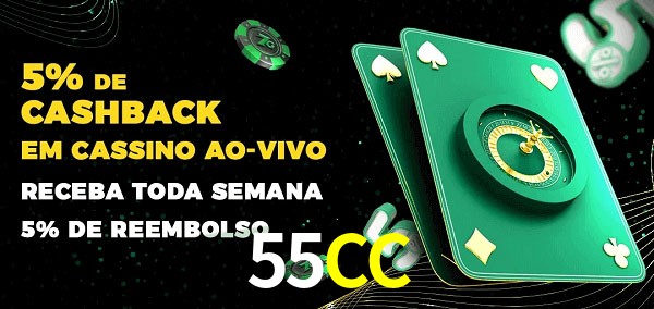 Promoções do cassino ao Vivo 55CC